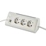 MaxTrack bureau stekkerdoos met 3 contacten en 2x USB / wit - 1,5 meter