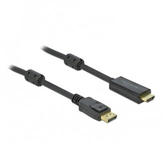 DeLOCK Premium DisplayPort naar HDMI kabel - DP 1.2 / HDMI 1.4 (4K 30Hz) / zwart - 7 meter