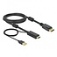 Premium HDMI naar DisplayPort actieve kabel - HDMI 1.4 / DP 1.2 (4K 30Hz) - voeding via USB-A / zwart - 2 meter