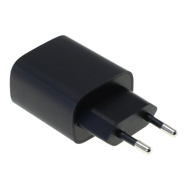 USB thuislader met 1 poort - recht - 1A / zwart