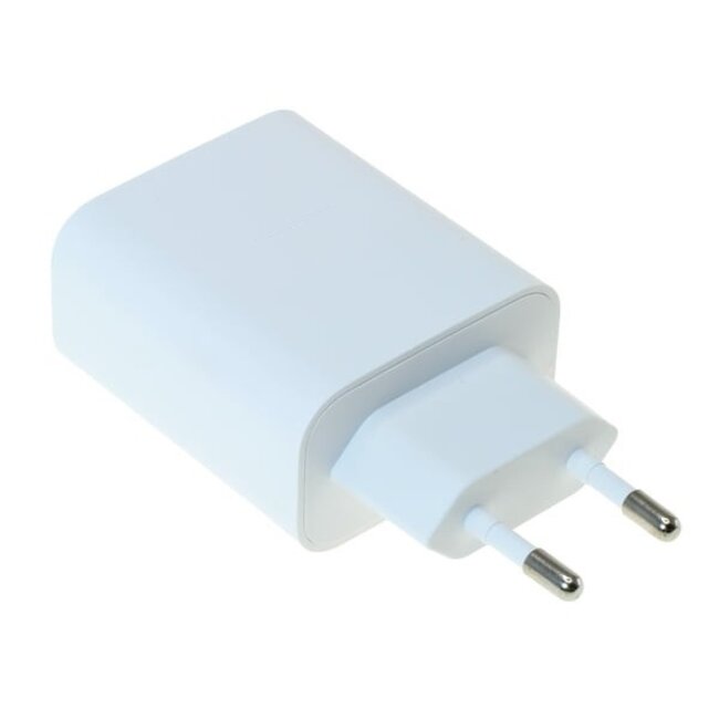 USB thuislader met 2 poorten - recht - 2,4A / wit