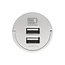 USB thuislader met 2 poorten - recht/compact - 2,4A / wit