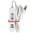 USB thuislader met 2 poorten en Euro CEE 7/16 contact - 2,4A / wit - 1,4 meter