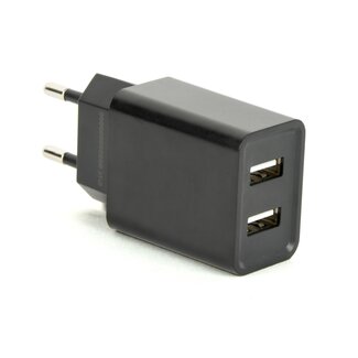 Energenie USB thuislader met 2 poorten - Smart IC - recht - 2,1A / zwart