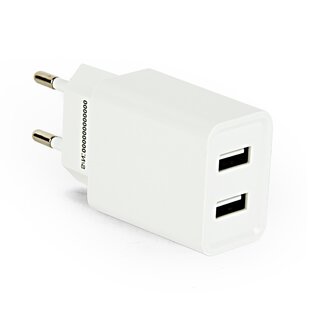 Energenie USB thuislader met 2 poorten - Smart IC - recht - 2,1A / wit