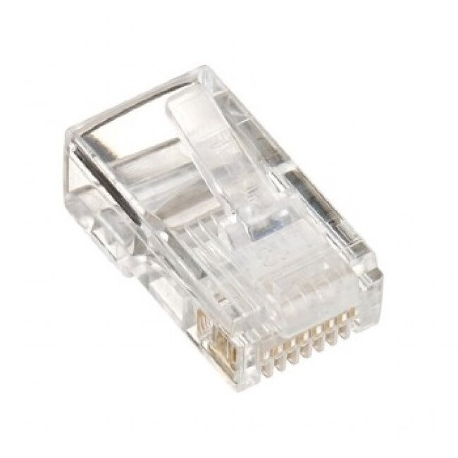 RJ45 krimp connectoren (UTP) voor CAT5/5e netwerkkabel (vast) - 10 stuks