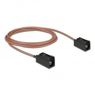 DeLOCK Fakra A (v) - Fakra A (v) antenne kabel - RG316 - 50 Ohm / transparant - 1,25 meter