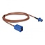 Fakra C (m) compact - Fakra C (v) antenne verlengkabel - RG316 - 50 Ohm / transparant - 1,8 meter