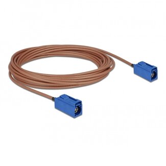 DeLOCK Fakra C (v) - Fakra C (v) antenne kabel - RG316 - 50 Ohm / transparant - 5 meter