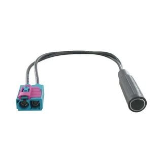 M-Use 2x Fakra Z (v) - DIN (v) auto antenne adapter kabel - RG174 - 50 Ohm / zwart - 0,15 meter