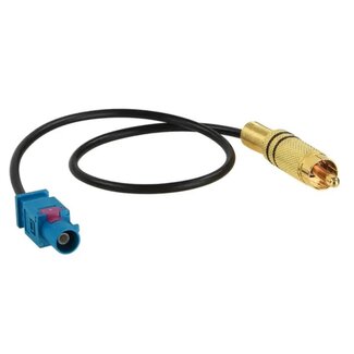 M-Use Fakra Z (m) - Tulp RCA (m) auto video adapter kabel - RG174 - 50 Ohm - 0,20 meter