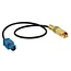 Fakra Z (m) - Tulp RCA (m) auto video adapter kabel - RG174 - 50 Ohm - 0,20 meter