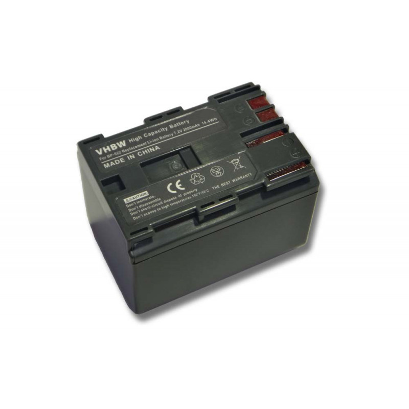 Camera accu compatibel met Canon BP-522 / 2000 mAh