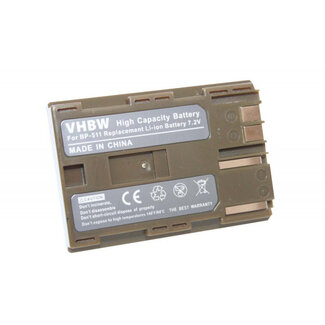 VHBW Camera accu compatibel met Canon BP-508, BP-511, BP-512 en BP-514 / 1300 mAh