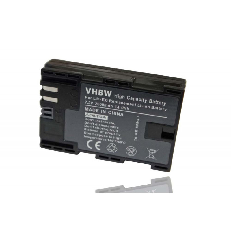 Camera accu compatibel met Canon LP-E6 en LP-E6N / 2000 mAh
