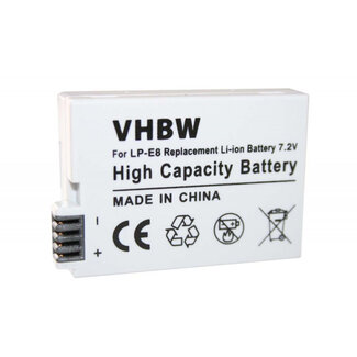 VHBW Camera accu compatibel met Canon LP-E8 / 900 mAh