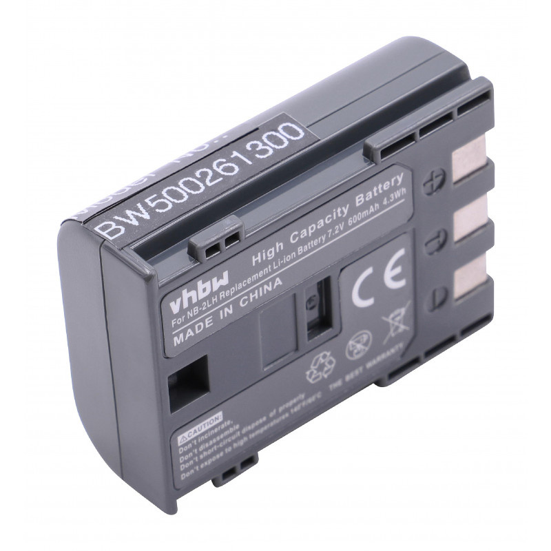 Camera accu compatibel met Canon NB-2L / 600 mAh