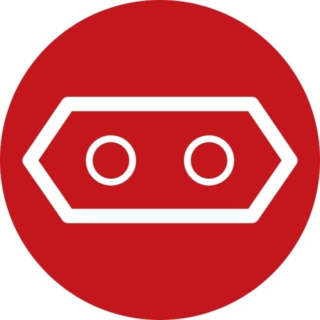 Stekkerdoos met 6 niet-geaarde contacten en schakelaar / zwart - 1,5 meter