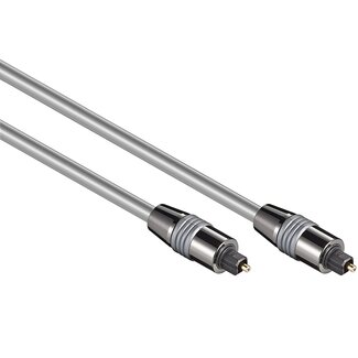 MaxTrack Digitale optische Toslink audio kabel - 6mm / zilver - 2 meter