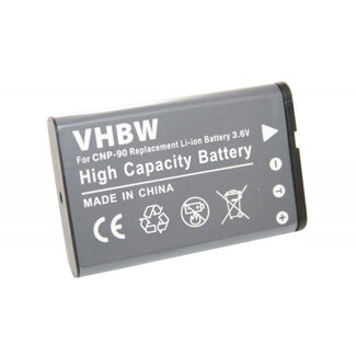 VHBW Camera accu compatibel met Casio NP-90 / 1300 mAh