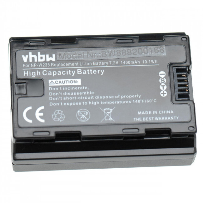 Camera accu compatibel met Fujifilm NP-W235 / 1400 mAh