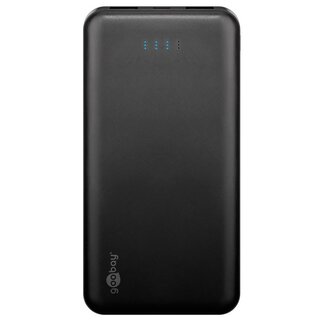 Goobay Goobay Powerbank Slimline met 2x USB-A (max. 2A) - 10.000 mAh / zwart