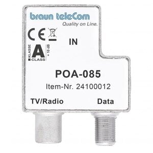 Braun Telecom POA-085 push on Radio/TV/Data filter (met retourband sperfilter)