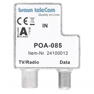Braun Telecom Braun Telecom POA-085 push on Radio/TV/Data filter (met retourband sperfilter)