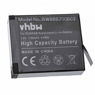 VHBW Camera accu compatibel met Insta360 ONE X - vervangt PL903135VT / 1150 mAh