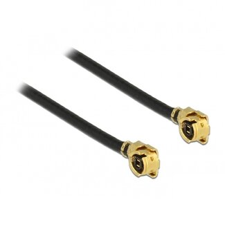 DeLOCK MHF I (v) - MHF I (v) kabel - Micro Coax (1,13 mm) - 50 Ohm / zwart - 0,20 meter