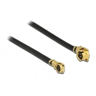 DeLOCK MHF I (v) - MHF 4L (v) kabel - Micro Coax (1,13 mm) - 50 Ohm / zwart - 0,10 meter
