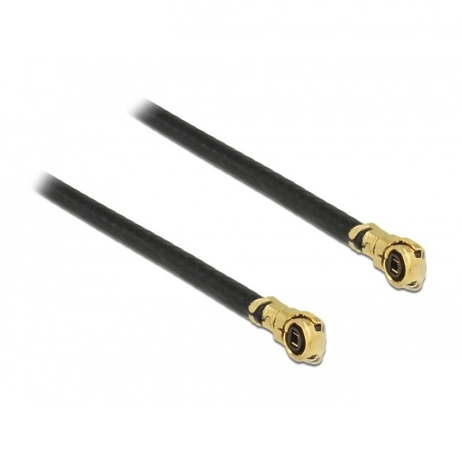 MHF 4L (v) - MHF 4L (v) kabel - Micro Coax (1,13 mm) - 50 Ohm / zwart - 0,40 meter