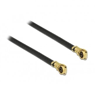 DeLOCK MHF 4L (v) - MHF 4L (v) kabel - Micro Coax (1,13 mm) - 50 Ohm / zwart - 0,50 meter
