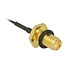 MHF I (v) - SMA (v) kabel met afdichtring - Micro Coax (1,13 mm) - 50 Ohm / zwart - 0,10 meter