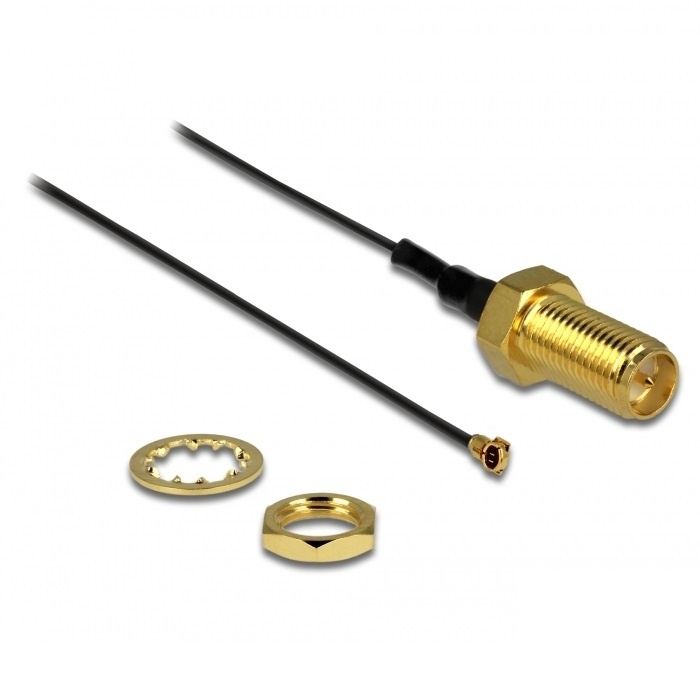 DeLOCK 88815 coax-kabel 0,2 m MHF IV (I-PEX) RP-SMA Grijs