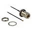 MHF I (v) - N (v) kabel met afdichtring - Micro Coax (1,37 mm) - 50 Ohm / zwart - 0,10 meter