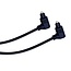 Digitale optische Toslink audio kabel met haakse connectoren - 4mm / zwart - 2 meter