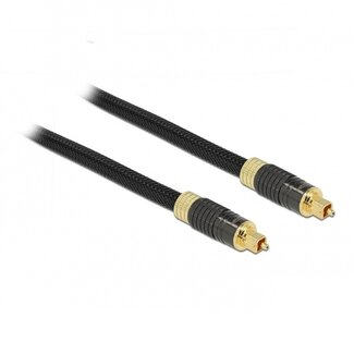 DeLOCK Premium digitale optische Toslink audio kabel met nylon mantel - 8mm / zwart - 1 meter