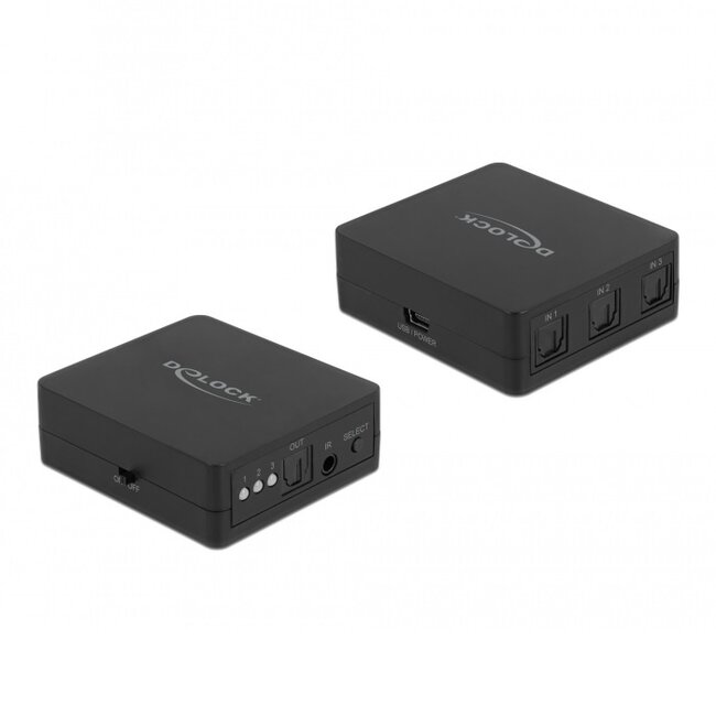 DeLOCK digitale optische Toslink audio schakelaar - 3 in - 1 uit