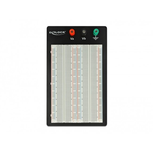 Breadboard met 1260/400 insteekpunten en bodemplaat / zwart/wit