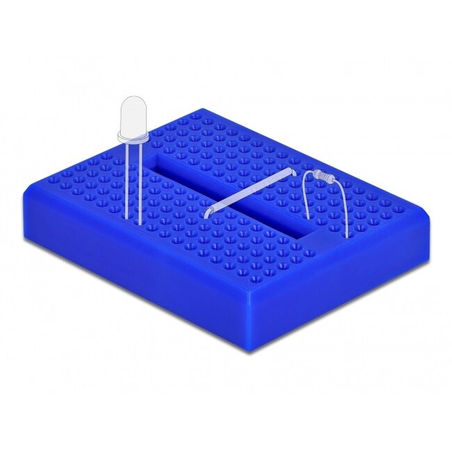 Mini Breadboard met 170 insteekpunten / blauw