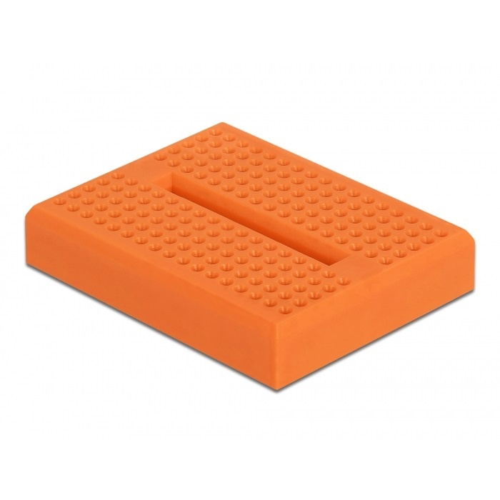 Delock Experimentier-Mini Steckbrett 170 Kontakte orange