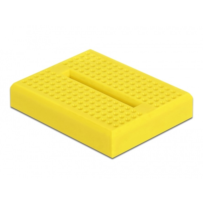 Delock Experimentier-Mini Steckbrett 170 Kontakte gelb