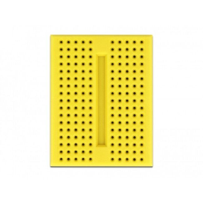 Mini Breadboard met 170 insteekpunten / geel