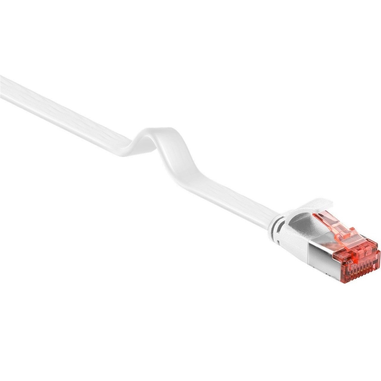 Goobay - U/FTP platte netwerkkabel CAT6 - Wit - 1.5 meter