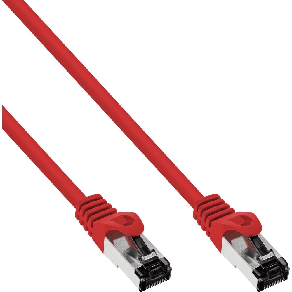 Inline S/FTP Cat 8.1 Netwerkkabel - CU - LSZH - Snagless - 15 meter - Rood