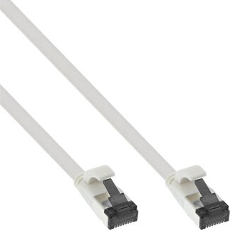 InLine U/FTP CAT8.1 40 Gigabit platte netwerkkabel met TPE mantel / wit - LSZH - 1,5 meter