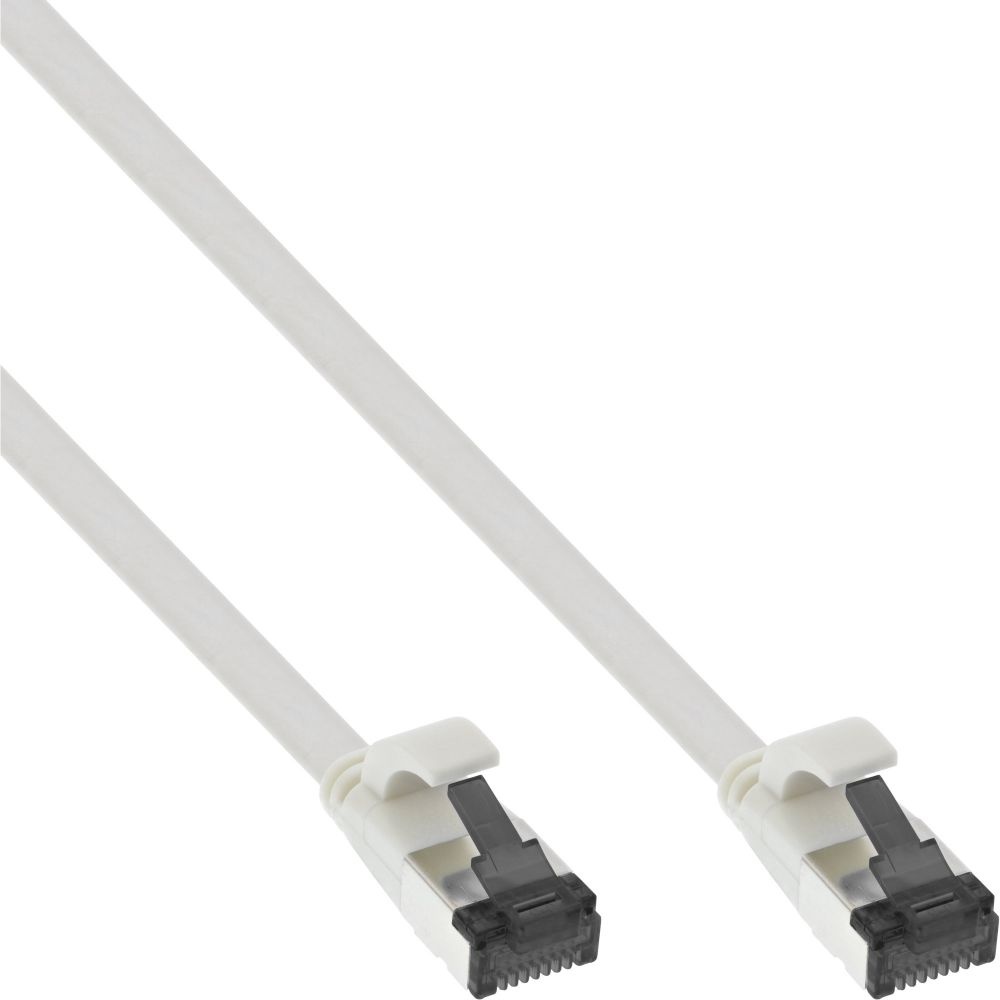 U/FTP CAT8.1 40 Gigabit platte netwerkkabel met TPE mantel / wit - LSZH - 5 meter