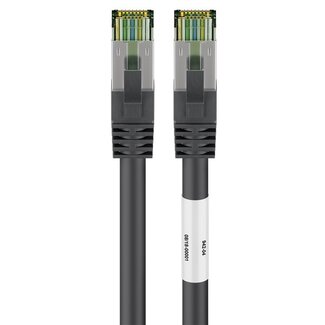 Goobay Premium S/FTP CAT8.1 40 Gigabit netwerkkabel / zwart - LSZH - 2 meter