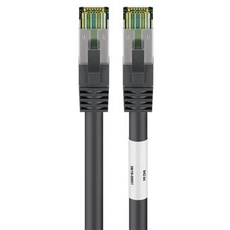 Goobay Premium S/FTP CAT8.1 40 Gigabit netwerkkabel / zwart - LSZH - 1 meter